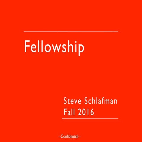 Fellowship (Fall 2016)