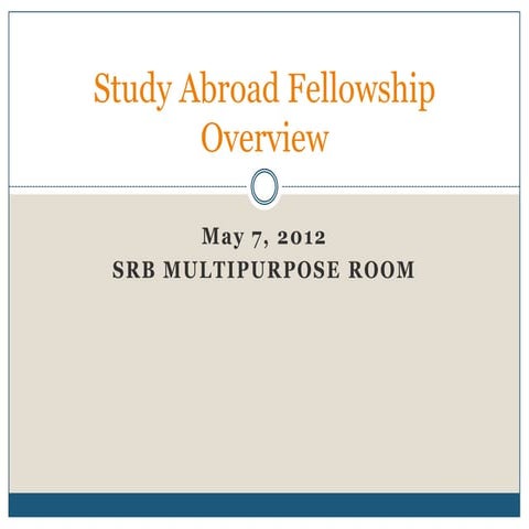 International Fellowships Overview Pdf