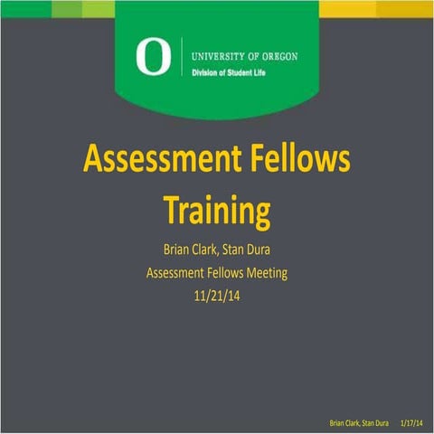 Student Affairs Assessment Committee Training Part 2