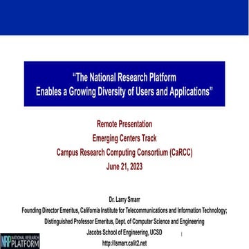 The National Research Platform Enables a Growing Diversity of Users and Appl...