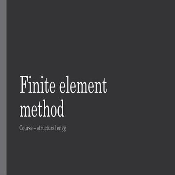 FEM finite element method of structural analaysis