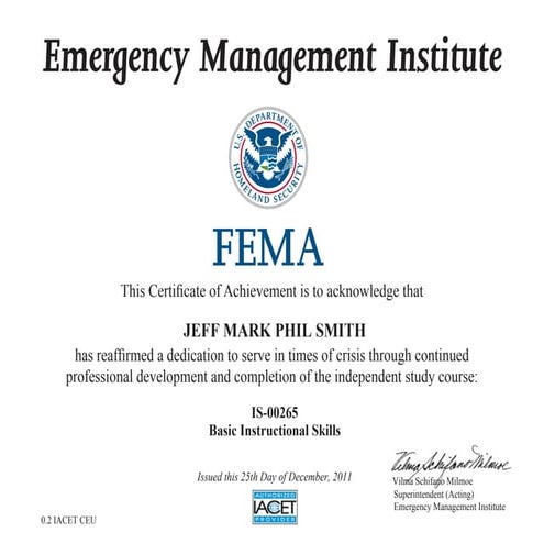 FEMA - Basic Instructional Skills | PPT