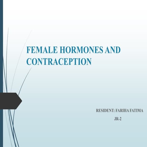 Female hormones and contraception
