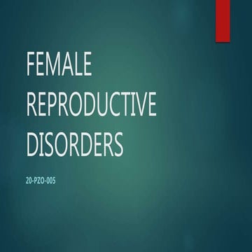Female Reproductive Disorders (Instant notes for college students)