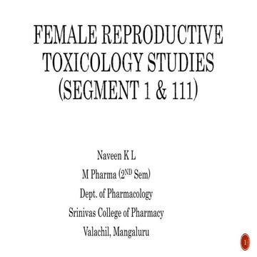 PPT On Female Reproductive Toxicology 