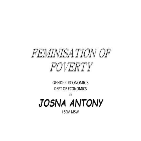 Feminisation of poverty