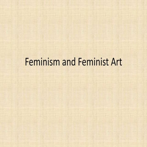 Feminism and Art