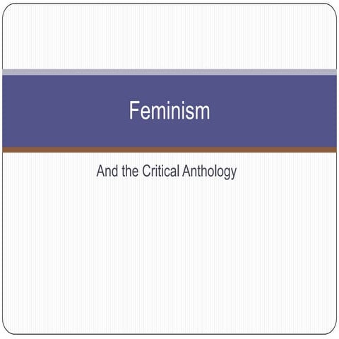 Feminism and crit anthology