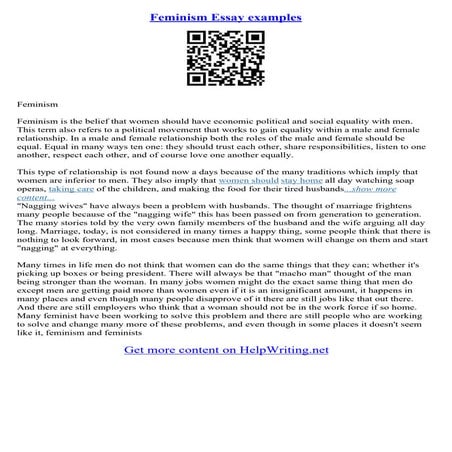 Feminism Essay