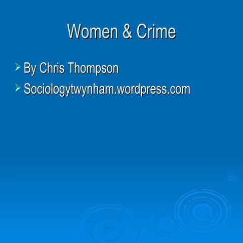 Feminism gender & crime