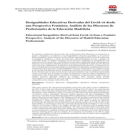 Desigualdades educativas derivadas del COVID-19 desde una perspectiva feminis...