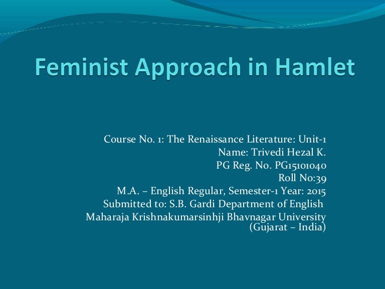 Hamlet essay feminism