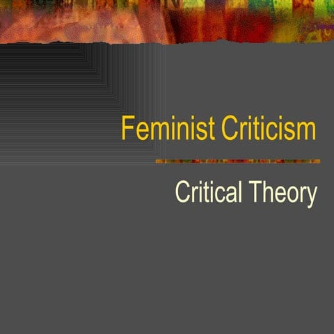 Feminist criticism 2012