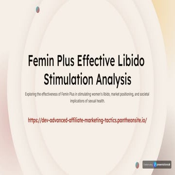 Femin Plus Effective Libido Stimulation Analysis.