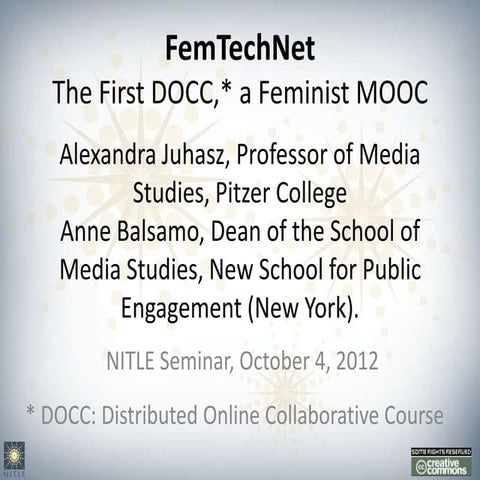 FemTechNet: The first DOCC,* a Feminist MOOC