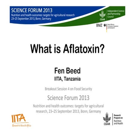 Fen Beed, IITA   "What is Aflatoxin? "
