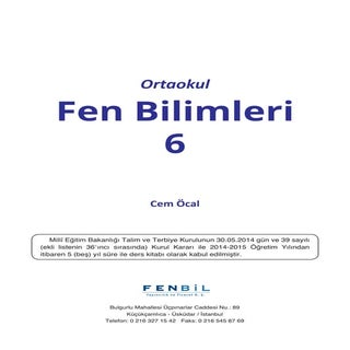 Fen bilimleri 6