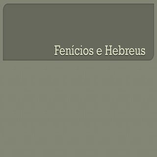Fenícios e hebreus