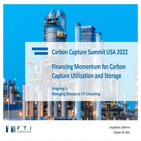 THE CURRENT STATE OF TAX EQUITY INVESTMENT IN CCUS PROJECTS | PDF