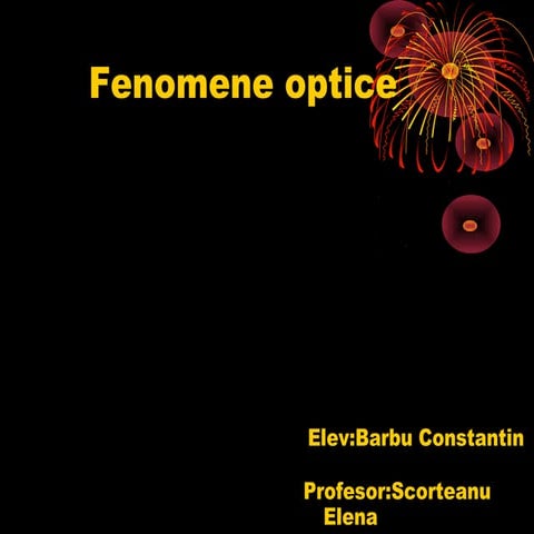Fenomene optice