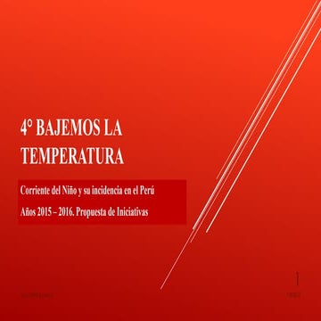 Fenomeno del niño en el perú