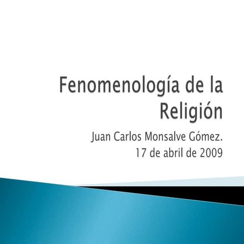 Fenomenología De La Religión PPT