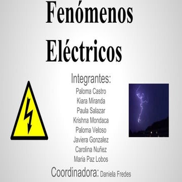 Fenomenos electricos 2 unidad 8ºb