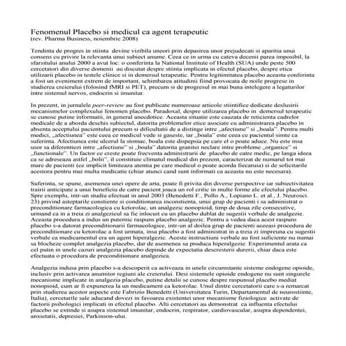 Fenomenul Placebo Si Medicul Ca Agent Terapeutic   Pharma Business (11