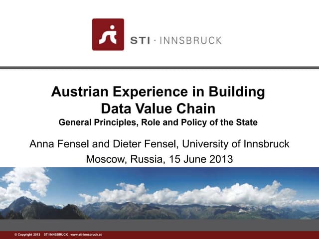 Austrian Experience in Building Data Value Chain