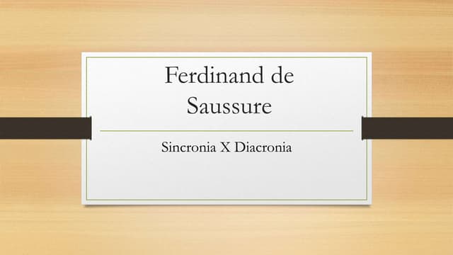 Ferdinand de saussure
