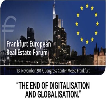 20. EURO FINANCE WEEK - Real Estate Forum - Opening Keynote