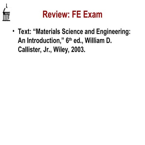 FE_review_Introduction to materials engineering