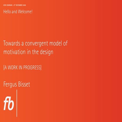 HCDI Motivation by Fergus Bisset