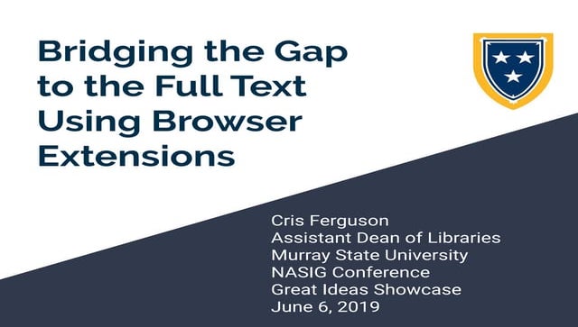Bridging the Gap to the Full Text Using Browser Extensions