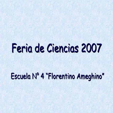Feria de Ciencias 2007