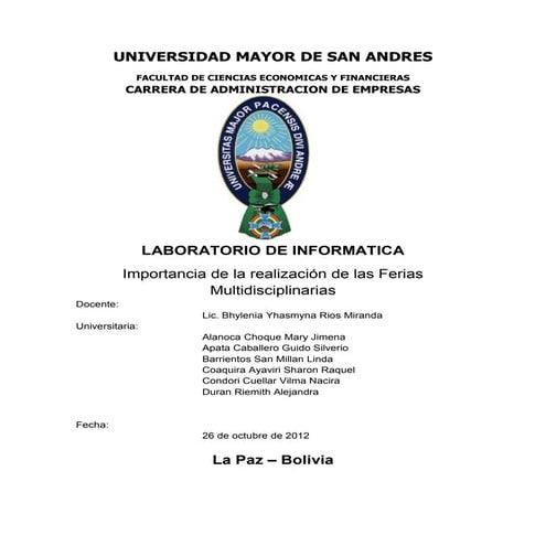 Ferias informe | DOCX