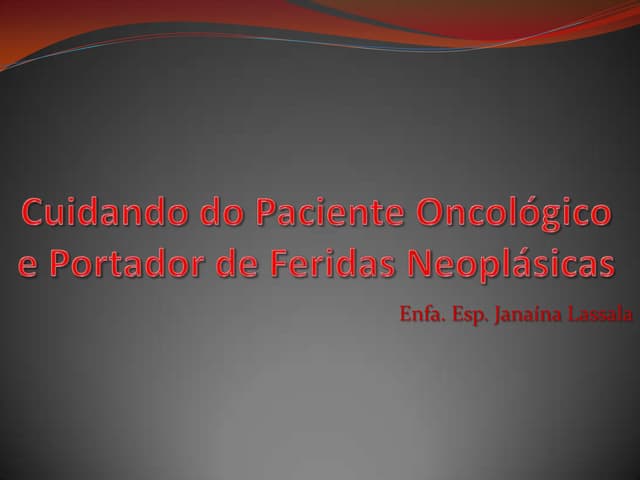 Feridas neoplásicas