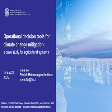 Fer, Istem: Operational decision tools for climate change mitigation: a case ...