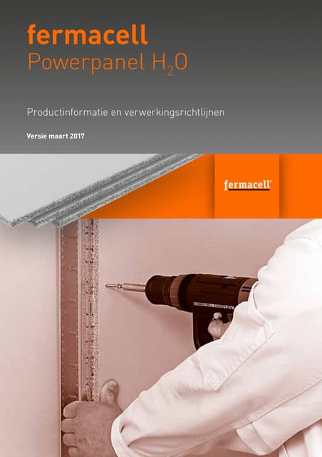 fermacell Powerpanel H2O - Productinformatie en verwerkingsrichtlijnen (versi...