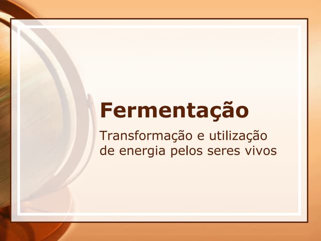 Fermentação