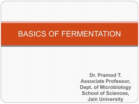 UNIT 6 Fermentation technology, Fermenters, Study of Media, types of ...