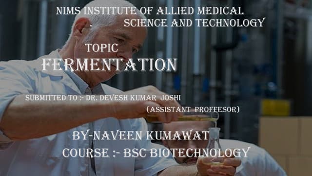 fermentation presentation'. very easy ppt