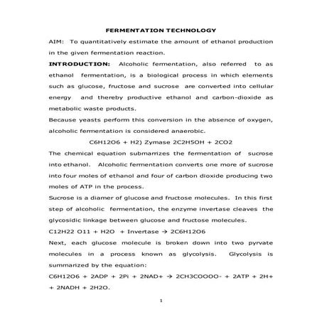 Fermentation technology