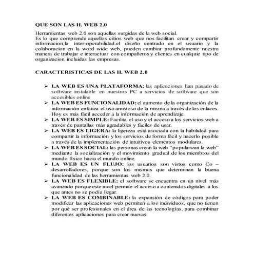 Mapa Conceptual - Web 2.0 | DOCX