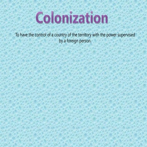 Globalization And Colonisation | PPTX