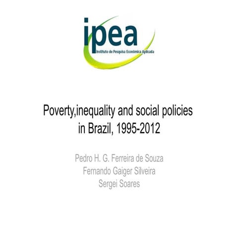 Social Protection, Economic Growth, Poverty and Inequality in Brazil? | PPT