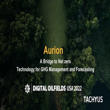 A BRIDGE TO NET ZERO: TECHNOLOGY FOR GHG MANAGEMENT & FORECASTING