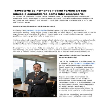 Fernando Padilla Farfán-Estilo de Liderazgo | PDF