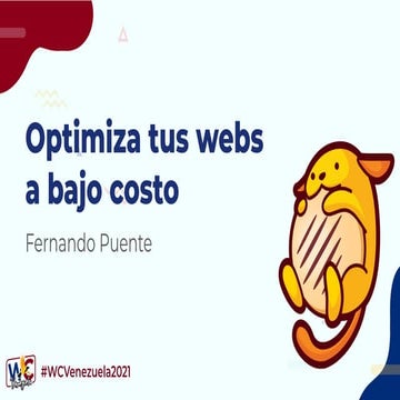 Optimiza tus webs a bajo costo - WCVenezuela2021
