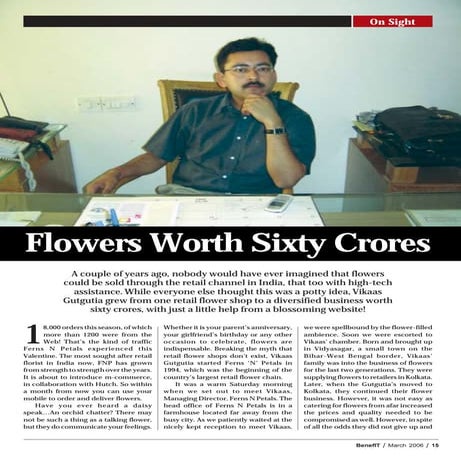 Flowers Worth Sixty Crores